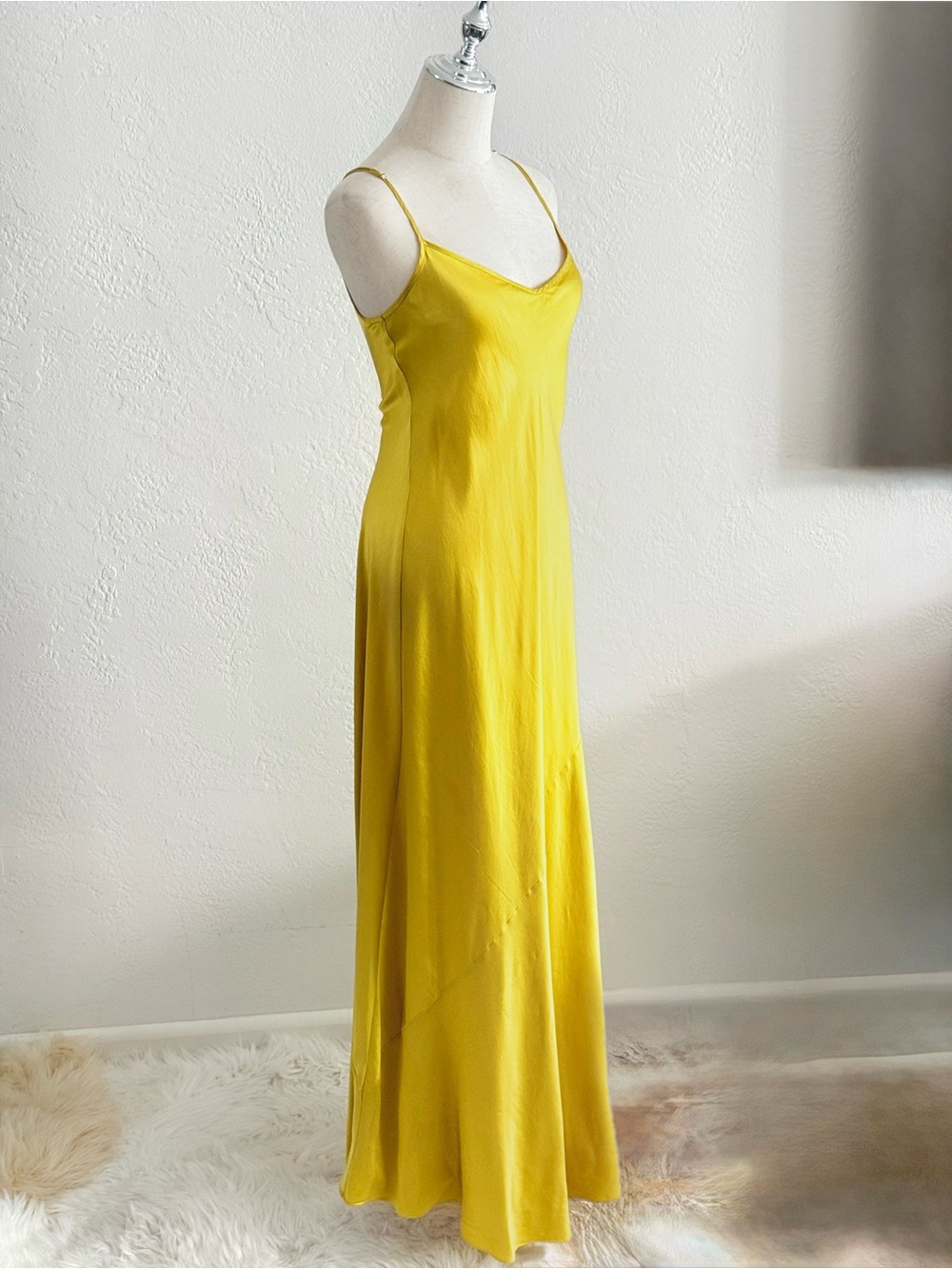 J.Crew Limited Edition Silk Charmeuse Maxi Dress Quiet Luxury Chartreuse Gold 8